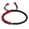 Pulsera de Cuerda Roja Cinnabar Rojo Original Arena Dorada Púrpura Pulsera de Cuerda Roja del Nuevo Año Zodiacal Regalo para Pareja