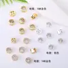 Pulseira de Contas com Espaçadores Porosos em Ouro 18K que Preserva a Cor, Zircônia Microcravejada em Forma de Trevo de Quatro Folhas, Renda Recortada com Contas, Acessórios para Montagem de Bijuterias DIY
