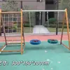 Estructura de escalada para jardín de infantes Equipamiento de juego exterior para niños Combinación de tobogán grande de madera Juguetes de escalada de madera maciza para exteriores