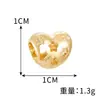 Colección de cuentas de aleación transfronterizas de agujero grande: corazón, flor, castillo, copo de nieve, cuentas de aleación de Navidad para pulseras y brazaletes DIY