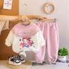 Ropa Infantil de Sirena de Dibujos Animados para Niña 2025 Primavera y Otoño Nuevo Sudadera Casual de Dos Piezas para Bebé Niña Ropa para Niñas