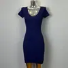 Vestido Bodycon de Punto con Cuello en V para Mujer Estilo Chica Picante Estilo Coreano Dongdaemun Transfronterizo Deseo Puro