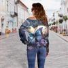 Europa y Estados Unidos Nuevo Top Transfronterizo con Estampado de Mariposas 3D para Mujer Suéter sin Tirantes para Mujer Camiseta Base con Hombros Cruzados para Mujer