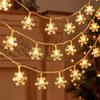 Guirnalda de Luces LED Copo de Nieve Decoración Árbol de Navidad Linterna Pequeña Caja de Baterías Luz de Ambiente Luz Colgante para Vacaciones Navideñas Luz Decorativa