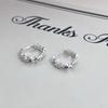 Aretes de Piedra Ópalo, Círculos Plisados, Aretes de Diamante de Color, Diseño de Nicho para Mujer, Elegantes de Moda, Lujo Accesible, No Necesitan Quitarse los Aretes para Dormir