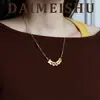 Nuevo Elegante y Exquisito Collar de Peces Koi Hielo Triturado Cinco Monedas Emperador, Cadena para Clavícula Versátil de Lujo Ligero Nicho de Gama Alta Vintage