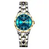 Artículos genuinos moda femenina explosión de diamantes doble calendario luminoso impermeable reloj de cuarzo de celebridad de internet sólido con venta al por mayor de fábrica
