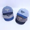Gorra de Béisbol de Estilo Nuevo con Visera Corta para Bebés, Sombrero de Sol para Primavera y Verano para Niños de 1 Año, Gorra Versátil de Moda a Rayas y Cuadros