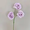Flor Artificial Rosa Diamante de 3 Cabezas Arreglo Floral de Boda Decoración de Centro Comercial Arreglo Floral de Fondo Flor de Seda para Boda