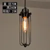 Pendente Gaiola Pequena de Ferro Nostálgico Retrô Lustre Criativo de Edison Antigo Restaurante Balcão de Bar Cafeteria Luminárias