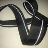 Suministrado Directamente del Fabricante, Banda de Borde Reflectante de Nylon Negro 2.2cm, Correa para Mascotas, Equipaje, Accesorios para Ropa