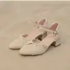 Sandalias Qipao Estilo Chino Nuevo Estilo Nacional de Verano con Punta Nueva Zapatos Hanfu Tacones Altos Verano 2026 Nuevo Estilo Ropa de Exterior para Mujer