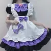 S-4XL Talla Grande Traje de Sirvienta Cuatro Colores Exportación Lazo Grande Vestido Lolita Falda Rosa y Azul Grande para Mujer