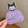 Pegatinas de uñas para niños, autoadhesivas, con diseño de armadura de Sanrio, para bebé niña, bonitas y resistentes al agua, para uñas y dedos.