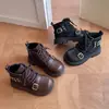 Botas Martin Estilo Británico para Niños Invierno Nuevas Cálidas de Algodón con Felpa Botas Cortas para Niñas Suela Suave Antideslizante Botas de Piel Elegantes