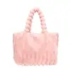 Bolso de felpa nuevo de otoño e invierno transfronterizo, bolso de mano casual de moda de gran capacidad, bolso de hombro simple para el trabajo de mujer