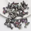 Nuevo Colgante de Perla Suelta de Vidrio Electroplateado de Ciervo 12X16 Accesorios de Material para Cadena de Teléfono Joyería Hecha a Mano con Cuentas