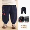 Calça Infantil Kaka Panda com Forro de Fleece Calça Longa para Meninos Roupa de Inverno Calça de Algodão Quente de Inverno para Bebê Calça Infantil Outono/Inverno para Meninas