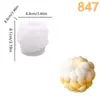 Vela Aromática Flor Pena Bola Molde de Silicone DIY Dia dos Namorados Textura Relevo Escultura Forma para Assar Bolo