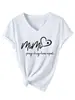 Mimi reza abraza amor Amazon eBay tienda independiente casual simple camiseta de mujer cuello en V manga corta capa base