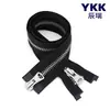 Atacado em estoque do fabricante de zíperes YKK, Não. 5 zíperes de metal cobre branco, zíperes preto e branco para uso em roupas, jaquetas e braguilhas