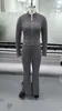 Conjunto de roupas femininas europeias e americanas para comércio exterior transfronteiriço: top cardigã curto texturizado e calça flare de cintura alta que valoriza a silhueta, conjunto de duas peças para o dia a dia