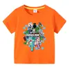 2026 Nuevo Comercio Exterior Transfronterizo Minecraft Algodón Verano Niños Manga Corta Niños Camiseta Delgado Camiseta Superior