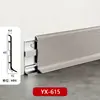Fivela de Rodapé de Liga de Alumínio Metal Madeira Grão Rodapé Ultra-Fino Doméstico 6cm Extremamente Estreito Espessado Normcore Impermeável