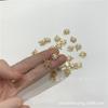 Acessórios de Cobre Banhados a Ouro Kc Color-Preserving com Zircônia Microincrustada Pingente de Floco de Neve da Moda Pingente Duplo Materiais para Acessórios de Joias DIY
