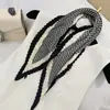 Lenço de Seda Coreano Fácil de Cuidar e Resistente a Amassados, Lenço Decorativo Pequeno para Pescoço com Padrão Paisley Listrado Bolinhas Diamante Fashion Retrô, Lenço de Cabeça, Lenço