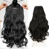 Extensiones de cabello de cinco piezas y una pieza para cabello largo y rizado, al por mayor transfronterizas, para mayor volumen, voluminosas, invisibles, sin costuras.