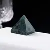 Adornos de Pirámide de Cristal Natural de 3CM Piedra Original Mineral Pulido Estándar Piedra de Energía Torre de Cuatro Lados Adornos de Decoración para el Hogar