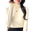Camiseta Interior Térmica Gruesa de Polar con Cuello Alto para Otoño e Invierno, Camiseta de Manga Larga Elegante Ajustada para Mujer
