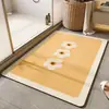Alfombrilla simple para piso de baño, antideslizante y anticaída, alfombrilla gruesa de tierra de diatomeas, alfombrilla para pies absorbente y de secado rápido para la entrada del baño y el inodoro