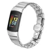 Aplicable a Fitbit charge5 nuevo one-bead hebilla de mariposa banda de reloj de acero inoxidable charge6 banda de reloj universal