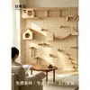 Árvore para Gatos Uso Doméstico Painel Perfurado Madeira Maciça Cama para Gatos Plataforma de Escalada para Gatos Cápsula Espacial Economia de Espaço para Apartamento Pequeno Brinquedo para Gatos Montado na Parede