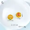 Cuentas Espaciadoras de Moneda Flor Hueca Esmaltada de Cobre Chapado en Oro para Pulsera DIY, Collar, Accesorios de Joyería