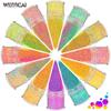 Fluorescente Superfino Glitter 12 Cores Mixed Nail Art Conjunto de Lantejoulas Matte Pearlescent Nail Art Jóias Broca Adesivo de Unhas