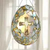 Colgante de Pascua de Acrílico Transfronterizo, Huevo y Conejo, Atrapasoles, Letrero, Regalo, Decoración de Ventana, Porche.