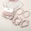 Goma para el pelo plisada de satén color liso estilo coreano, seda sintética, elástica alta, para coleta, cuerda para el pelo, banda para el pelo