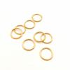 Anel denier em forma de ovo de aço inoxidável anel de conexão em ouro 18K titânio aço oval círculo lateral abertura acessórios diy
