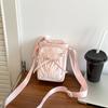 Bolsa de Celular de Tecido para Estudantes Homens e Mulheres Bolsa para Garrafa de Água Bolsa para Guarda-chuva Bolsa de Ombro Único com Duas Camadas Transversal para Saída Bolsa de Mensageiro Versátil para Copo de Água