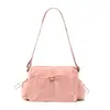 Bolsa transversal estilo Lulu com chifre, grande capacidade, moderna e simples, bolsa de ombro única para mulheres, bolsa de ginástica leve, bolsa de mão