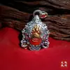 Colgante Amarillo Dios de la Riqueza Amuleto para Hombres y Mujeres Amor Joyería Perfecta Nicho Dorado Hecho a Mano Estatua de Buda Tíbet