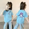 Camiseta de algodón puro para niña, estilo nuevo, verano, ropa de verano para niños, top de dibujos animados para niña, camiseta de manga corta, ropa elegante, camiseta interior