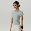 Nueva Camiseta de Yoga Transpirable para Mujer Verano 2026, Ropa Deportiva de Secado Rápido para Correr, Entrenamiento y Fitness, Top Deportivo Ajustado de Manga Corta