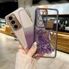 Adecuado para Realme 13Pro Funda de Teléfono Móvil con Brillo Arena Movediza Oso Violento Realmec67 Cubierta Protectora Anticaídas Realme V15