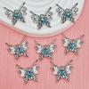Colgante de Aleación de Mariposa Color Duradero Collar Pulsera Pendientes Versátiles para Chicas Joyería Hecha a Mano Materiales DIY Accesorios