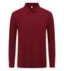 Camisa Polo Base de Manga Larga 7A Antibacteriana Refrescante Algodón-Poliéster Elástico 210g Otoño e Invierno Casual de Manga Larga para Negocios