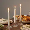 Candelabro en forma de T de cristal transparente de estilo europeo, adornos para bodas, decoración de mesa de comedor.